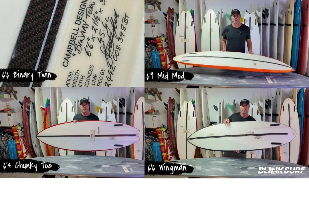 Campbell Designed Mid Mod 6'9 surfboard